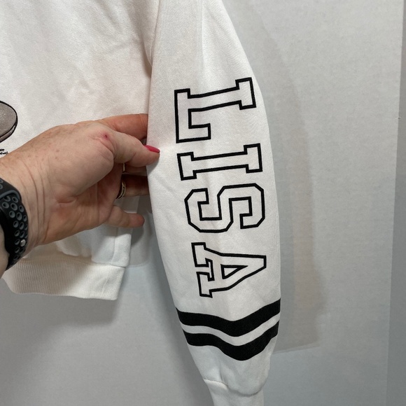 H&M The Simpsons Girls Sweatshirt Cartoon Lisa Simpson Sz 8-10 EUC - Picture 3 of 8